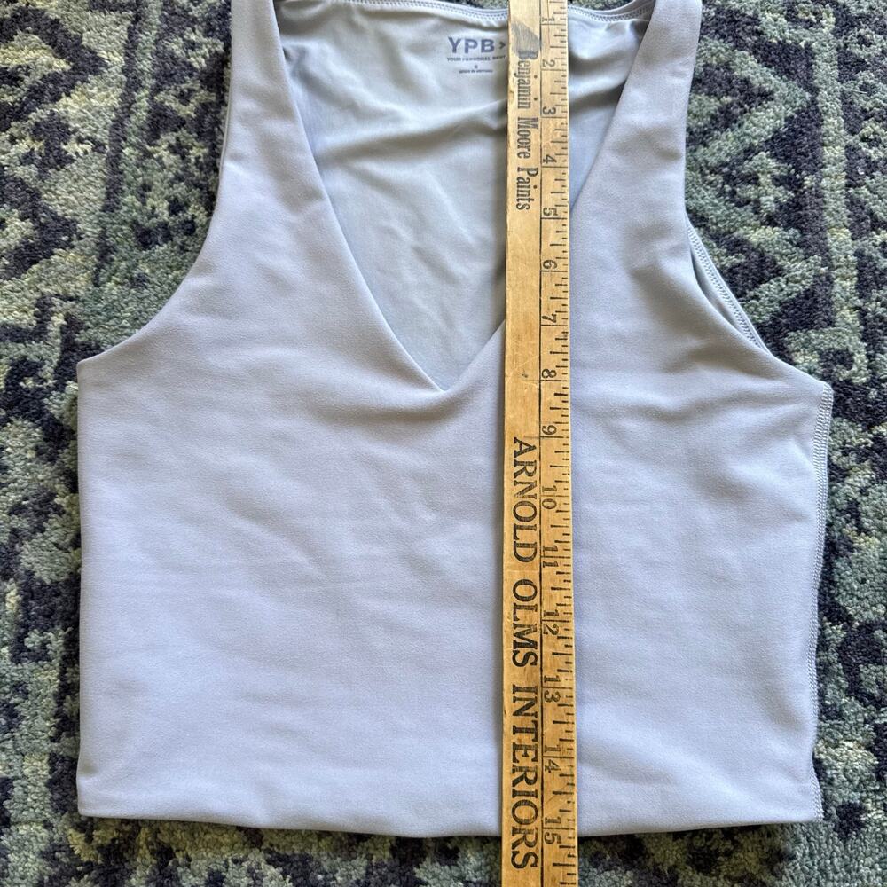 YPB by Abercrombie | Sculpt Lux V-Neck Activewear Workout Tank Top Sz Small - Picture 6 of 7